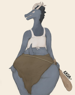 angry anthro big_butt black_hair bottomwear bra butt butt_focus butt_grab clothing club_(weapon) female hair hand_on_butt horn huge_butt loincloth long_neck looking_at_viewer looking_back melee_weapon mohawk neck_tuft raised_tail rear_view solo tail thick_thighs tuft underwear weapon kkoart dark_souls fromsoftware mythology dragon dragonoid_(dark_souls) mythological_creature mythological_scalie scalie 2021 colored_sketch digital_media_(artwork) hi_res portrait shaded sketch three-quarter_portrait watermark
