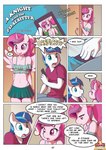 absurd_res ajin anthro anthrofied bottomwear clothing comic cover cover_art cover_page dialogue duo english_text equid equine female friendship_is_magic hair hasbro hi_res horn male mammal my_little_pony mythological_creature mythological_equine mythology pink_hair princess_cadance_(mlp) shining_armor_(mlp) shirt skirt text topwear unicorn winged_unicorn wings