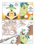 anthro blue_hair blush book clothing comic dialogue digital_media_(artwork) english_text fair_trade female hair hoodie lagomorph leporid lime_(unigan) looking_back male mammal membrane_(anatomy) membranous_wings powfooo rabbit scalie store text topwear unigan wings