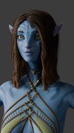 3d_modeling beads blue_body blue_skin brown_hair clothed clothing female hair humanoid_pointy_ears pointy_ears solo stripes yellow_eyes mercymej james_cameron's_avatar fan_character alien alien_humanoid humanoid na'vi 3d_(artwork) 4k 9:16 absurd_res blender_(artwork) digital_media_(artwork) hi_res unfinished