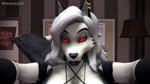 anthro big_breasts breasts clothing ear_piercing ear_ring female fur kiss_mark kissing kissing_pov looking_at_viewer makeup piercing ring_piercing solo tail tail_motion tailwag white_body white_fur skunkdude13 helluva_boss loona_(carbiid3) loona_(helluva_boss) canid canine canis mammal wolf 16:9 3d_(artwork) 3d_animation animated digital_media_(artwork) hi_res short_playtime sound source_filmmaker_(artwork) webm widescreen