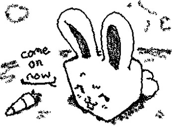 ambiguous_feral ambiguous_gender black_eyes black_text blush blush_lines carrot cloud cube dialogue eyebrows feral food high-angle_view open_:3 open_mouth outside partial_speech_bubble plant short simple_background simple_eyes solo speech_bubble squigglevision sun tail text vegetable white_background ligma_(artist) cube_creature lagomorph leporid mammal rabbit 2025 animated black_and_white digital_media_(artwork) english_text full-length_portrait low_res monochrome portrait wigglypaint_(artwork)