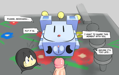 begging chibi clitoris duo embarrassed female first_person_view genitals human_pov looking_at_another lying lying_on_ground machine male male/female male_pov nervous on_back on_ground penis plump_labia shocked text throbbing throbbing_penis vulva cung conchelle_(towelket_one_more_time) moochasu_(towelket_one_more_time) human humanoid mammal robot waddling_head absurd_res english_text hi_res