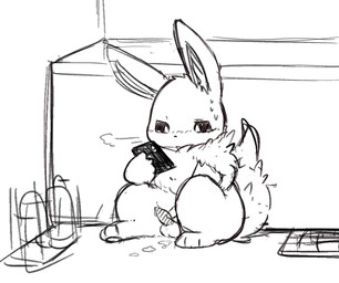 balls bathtub blush bodily_fluids breath cellphone censor_bar cum cum_on_ground electronics feral fluffy fluffy_tail genital_fluids genitals kemono looking_at_object looking_at_phone looking_at_porn looking_down looking_down_at_object looking_pleasured male masturbation panting penis phone pornography precum simple_background small_penis smartphone solo sweat tail tapering_penis inukami_hikari nintendo pokemon eevee generation_1_pokemon pokemon_(species) line_art shaded simple_shading sketch
