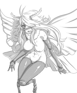 animal_legs antennae_(anatomy) blush bodily_fluids breasts digitigrade dizzy female fur hair insect_wings long_hair monster_girl_(genre) neck_tuft nude open_mouth solo sweat tuft wings cccundine animal_humanoid arthropod arthropod_humanoid humanoid insect insect_humanoid lepidopteran lepidopteran_humanoid moth moth_humanoid hi_res monochrome