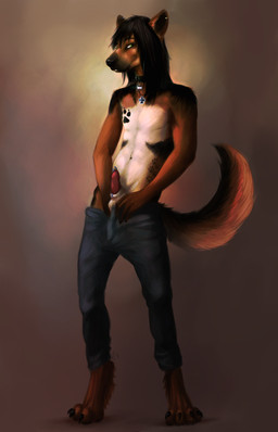2014 afevis animal_genitalia anthro balls battleguppy brown_fur canine canine_penis clothed clothing cross_patte dog ear_piercing erection fur genital_piercing german_shepherd hair half-dressed half-erect iron_cross long_hair looking_at_viewer male mammal necklace nude pants paw_tattoo pawprint paws penis penis_piercing piercing plain_background prince_albert sheath smile solo standing tattoo topless
Rating: Explicit
Score: 9
User: Afevis
Date: January 27, 2014