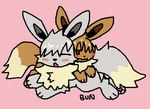 aged_down baby blush cuddling duo eyes_closed family feral feral_with_hair fluffy glistening glistening_hair hair male open_mouth pawpads simple_background smile smug tiny_paws yawn young young_feral jackrabbit_(artist) nintendo pokemon churro_(jackrabbit) munchkin_(jackrabbit) canid canine eevee generation_1_pokemon mammal pokemon_(species) shiny_pokemon digital_drawing_(artwork) digital_media_(artwork) flat_colors microsoft_paint_(artwork) adult_(lore) brother_(lore) brothers_(lore) sibling_(lore) trans_(lore) trans_man_(lore)