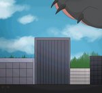 anthro building building_destruction city crush damage destruction feet macro male micro paws powerful size_difference size_play solo town deanwolfwood nintendo pokemon generation_4_pokemon lucario pokemon_(species) animated digital_media_(artwork) short_playtime