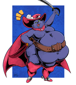 anthro belly belt belt_buckle big_belly boots buckle claws clothing fangs footwear fur green_eyes hat hat_feather headgear headwear holding_melee_weapon holding_object holding_sword holding_weapon looking_at_viewer loose_feather male melee_weapon morbidly_obese morbidly_obese_anthro morbidly_obese_male mostly_nude obese obese_anthro obese_male open_mouth overweight overweight_anthro overweight_male raised_arm scabbard shoes solo spurs standing sword teeth tongue weapon whiskers awoogasm atlus megami_tensei sega cait_sith_(megami_tensei) domestic_cat felid feline felis mammal 2026 hi_res