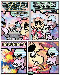 4_panel_comic alcohol anthro beanie beer beer_bottle beverage bottle brown_body brown_fur cigarette cigarette_in_mouth clothing container dialogue eyewear female fur green_hair group hair hair_over_eye half-closed_eyes hat headgear headwear humor male narrowed_eyes nervous object_in_mouth orange_hair purple_body purple_fur smoking_tobacco speech_bubble sunglasses text white_body white_fur yellow_body yellow_fur rawdawgcomics stahli_(rawdawgcomics) bird_dog canid canine canis domestic_cat domestic_dog felid feline felis golden_retriever hunting_dog lagomorph leporid mammal rabbit retriever 4:5 comic digital_media_(artwork) english_text hi_res