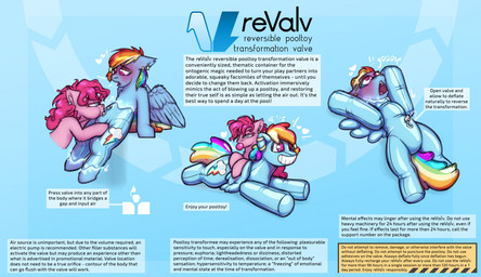 blush duo female female/female feral hair inflatable inflatable_transformation magical_transformation multicolored_hair pink_hair rainbow_hair text transformation wings krd friendship_is_magic hasbro my_little_pony mythology krd_(oc) pinkie_pie_(mlp) rainbow_dash_(mlp) animate_inanimate earth_pony equid equine horse living_inflatable mammal mythological_creature mythological_equine pegasus pony english_text hi_res