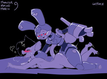3_toes 4_fingers anal anal_penetration anthro blush bodily_fluids bounce breath duo ear_piercing ear_ring feet femboy femboy/femboy fingers from_behind_position grabbing_sheets happy happy_sex heart_symbol jockey_position josou_seme long_ears long_tail looking_pleasured machine male male/male male_penetrated male_penetrating male_penetrating_male motion_lines nipples nude panting penetration penile penile_penetration penis_in_ass piercing prone_bone_position ring_piercing sex shaking side_view sweat sweatdrop tail tail_wrapped_around_body text thrusting toes trembling metal_(artist) lettuce_(metal) lokie_ebonheart mammal murid murine rat robot robot_anthro rodent 2026 english_text hi_res