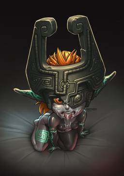 armor black_background black_body bodily_fluids breasts cum cum_in_mouth cum_inside cum_on_face cum_on_tongue feet female genital_fluids green_markings grey_body hair headgear helmet humanoid_pointy_ears looking_at_viewer markings one_eye_obstructed open_mouth orange_eyes orange_hair pointy_ears shortstack simple_background small_breasts solo thick_thighs tongue tongue_out wide_hips yellow_sclera mootsider nintendo the_legend_of_zelda twilight_princess midna humanoid imp twili absurd_res hi_res