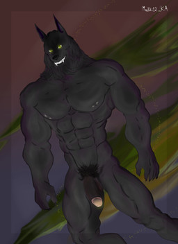 abs anthro balls biceps black_body black_fur claws cloud fangs fur genitals glans humanoid_genitalia humanoid_penis male muscular muscular_anthro muscular_male nipples nude pecs penis pubes pubic_fuzz sky solo sunset teeth thick_penis vein veiny_penis yellow_eyes machki12_ka mythology van_helsing canid canine canis mammal mythological_canine mythological_creature werecanid werecanine werecreature werewolf wolf absurd_res hi_res