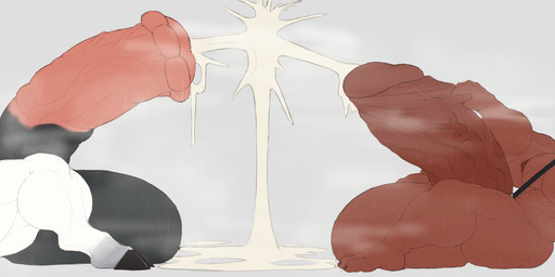 animal_genitalia animal_penis anthro balls balls_on_ground big_balls big_muscles big_penis bodily_fluids breast_grab breasts breath clenched_teeth crossing_the_streams cum cumshot duo ear_piercing ear_ring ear_tag ejaculation equine_genitalia equine_penis flared_penis fondling forceful_orgasm foreskin foreskin_play foreskin_pull gas_mask genital_fluids genitals groping_pecs group_masturbation hair hair_over_eyes hand_on_breast harness horn_tattoo huge_balls huge_muscles huge_penis humanoid_genitalia humanoid_penis hyper hyper_balls hyper_genitalia hyper_muscles hyper_penis jewelry lactating looking_pleasured male male/male mask masturbation muscular musk musky_balls musky_penis muzzle_(object) nipples nude occult_symbol panting penis piercing ring_piercing sheath sigil sigil_of_lucifer sweat sweaty_balls sweaty_genitalia sweaty_penis symbol teeth vein veiny_muscles veiny_penis aidit_foria lucifer_(hd_waffle) taureau_(hd_waffle) bovid bovine caprine cattle goat highland_cattle mammal absurd_res hi_res