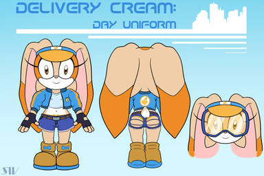 anthro big_ears biped bottomwear bow_panties bow_underwear butt closed_smile clothed clothing countershade_face countershade_torso countershading crop_top denim denim_bottomwear denim_clothing denim_shorts dipstick_ears ear_markings female fingerless_gloves flat_chested floppy_ears footwear gloves handwear hat headgear headwear jacket long_ears looking_at_viewer markings midriff mouth_closed multicolored_body multicolored_ears navel nipple_outline orange_clothing orange_markings orange_panties orange_underwear panties panty_peek shirt shorts smile solo standing suggestive tan_body text topwear torn_clothing two_tone_body underwear visor white_body white_countershading young young_anthro young_female shadowwalk sega sonic_the_hedgehog_(series) cream_the_rabbit lagomorph leporid mammal rabbit 2025 3:2 english_text hi_res model_sheet