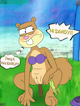 anthro bikini bikini_bottom bikini_thong bikini_top bodily_fluids chest_tuft clothing crotch_tuft crouching embarrassed feces feces_in_ass female genital_fluids genitals pooping pubes solo swimwear thinking tuft two-piece_swimsuit urine urine_on_ground vulva walk-in thedispenser69 nickelodeon spongebob_squarepants sandy_cheeks spongebob_squarepants_(character) mammal rodent sciurid tree_squirrel hi_res