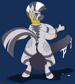 2013 alpha_channel animal_genitalia anthro anthrofied anus balls big_balls big_breasts black_hair blue_eyes breasts cum cum_on_penis cutie_mark equine friendship_is_magic fur grey_fur grin hair herm horsecock huge_breasts hyper hyper_balls hyper_penis intersex jewelry looking_at_viewer looking_back mammal mohawk muzz my_little_pony penis plain_background pussy solo stripes transparent_background white_hair zebra zecora_(mlp)
Rating: Explicit
Score: 11
User: ultragamer89
Date: November 19, 2013