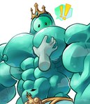 blue_body bottomwear clothing crown erect_nipples headgear loincloth male moob_grab moobs muscular muscular_male nipples pec_grab pecs solo its_coldpizza epic_games fortnite lucky_skebe poseidon_(fortnite) rippley_(fortnite) goo_creature goo_humanoid humanoid absurd_res hi_res meme