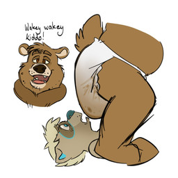 anthro belly bodily_fluids diaper feces genital_fluids imminent_facesitting male overweight pooping sitting_on_another slightly_chubby soiled_diaper soiling soiling_diaper solo unclean_diaper urine used_diaper using_diaper wet wet_diaper wetting wetting_diaper possumkiddo mammal procyonid raccoon 1:1 hi_res