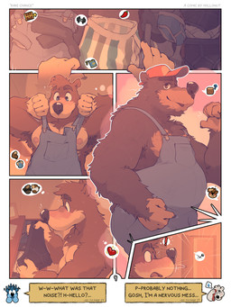 anthro armpit_hair bedroom black_body black_fur black_nose blue_eyes blush body_hair briefs brown_body brown_eyes brown_fur choose_your_own_adventure claws clothed clothing comparing curious door drawer duo footwear fur greeting hat headgear headwear holding_clothing holding_object inside light male male/male muscular muscular_anthro muscular_male nipples open_door overalls panicked_look panicking pecs picture_frame reaching_for_object socks sunlight text underwear hollonut banjo-kazooie rareware banjo's_dad_(hollonut) banjo_(banjo-kazooie) bear black_bear brown_bear mammal ursidae ursine 2025 3:4 comic digital_drawing_(artwork) digital_media_(artwork) english_text hi_res father_(lore) father_and_child_(lore) father_and_son_(lore) parent_(lore) parent_and_child_(lore) parent_and_son_(lore) son_(lore)