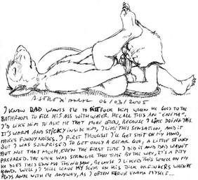 anthro balls duo erection fellatio female fisting genitals humanoid_genitalia humanoid_penis male male/female nipples nude oral penetration penile penis profanity sex text young young_anthro asthexiancal alexandra_(david_siegl) patrick_(david_siegl) mammal mouse murid murine rat rodent 2005 black_and_white english_text monochrome father_(lore) incest_(lore) parent_(lore)