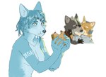 anthro eating female food gay_in_front_of_girls group kissing male male/male nude sandwich_(food) simple_background trio nyaalgebra krystal_can't_enjoy_her_sandwich nintendo star_fox fox_mccloud krystal_(star_fox) wolf_o'donnell canid canine canis fox mammal wolf digital_media_(artwork) hi_res meme