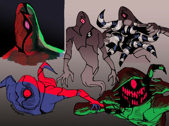 1_eye ambiguous_gender creepy grey_body looking_at_viewer nightmare_fuel solo teeth tentacles ennuikal ben_10 cartoon_network ghostfreak alien ectonurite tagme