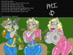 anthro big_breasts bimbo_(fashion) bimbo_lip bimbofication breast_expansion breasts cleavage clothed clothing expansion female gun horn huge_breasts intelligence_loss jumpsuit lips nipples ranged_weapon solo text thick_lips transformation transformation_sequence weapon wide_hips scarfyace fallout_equestria hasbro my_little_pony mythology fan_character littlepip equid equine mammal mythological_creature mythological_equine unicorn absurd_res english_text hi_res