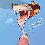 ambiguous_gender anthro blue_background bodily_fluids clenched_teeth cum cum_from_mouth cum_in_mouth cum_inside cum_on_penis cum_string duo emanata genital_fluids genitals holding_object humanoid_genitalia humanoid_penis male non-euclidean_sex open_mouth orange_body penetrable_sex_toy penis pink_penis pink_tongue portal_fleshlight portal_sex red_nose sex sex_toy simple_background speech_bubble talking_to_another teeth text thinking_with_portals tongue white_body jarlium nintendo pokemon braixen generation_6_pokemon pokemon_(species) 1:1 english_text hi_res