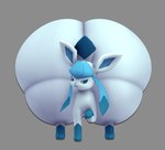 ambiguous_gender big_butt butt feral frown huge_butt hyper hyper_butt solo cindablimp nintendo pokemon eeveelution generation_4_pokemon glaceon pokemon_(species) 2024 hi_res