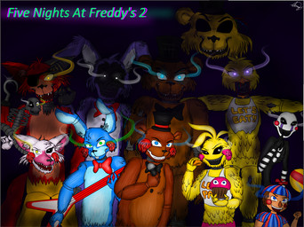 anthro beakless clothing electric_guitar exposed_endoskeleton eye_patch eyewear glowing glowing_eyes group guitar hat headgear headwear hook hook_hand machine musical_instrument pirate plucked_string_instrument puppet sharp_teeth string_instrument teeth top_hat sammytheanimatronic five_nights_at_freddy's five_nights_at_freddy's_2 scottgames balloon_boy_(fnaf) cupcake_(fnaf) mangle_(fnaf) marionette_(fnaf) toy_bonnie_(fnaf) toy_chica_(fnaf) toy_freddy_(fnaf) withered_bonnie_(fnaf) withered_chica_(fnaf) withered_foxy_(fnaf) withered_freddy_(fnaf) withered_golden_freddy_(fnaf) animatronic avian bear bird canid canine chicken fox galliform humanoid lagomorph leporid mammal phasianid rabbit robot 2016 digital_media_(artwork) hi_res