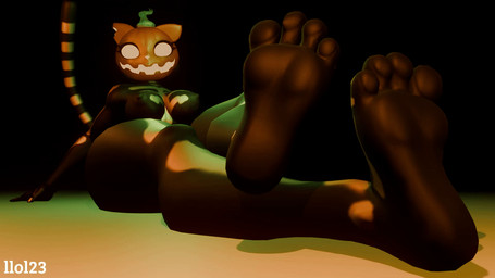 4_toes anthro biped black_background black_body black_fur breasts eyelashes feet feet_up female food foot_fetish foot_focus for_a_head fruit fur humanoid_feet lying_on_ground nipples nude nude_female on_ground plant plantigrade presenting pumpkin pumpkin_head simple_background sitting skeleton_bodypaint solo tail tail_motion tail_sway toes llol23 epic_games fortnite fortnitemares spice_(fortnite) animal_humanoid cat_humanoid domestic_cat felid felid_humanoid feline feline_humanoid felis humanoid mammal mammal_humanoid object_head 16:9 3d_(artwork) 3d_animation animated blender_(artwork) blender_eevee_(artwork) digital_media_(artwork) widescreen