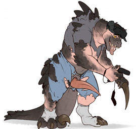 animal_genitalia animal_penis bodily_fluids claws cloaca cloacal_penis clothing erection feral genital_fluids genitals grin horn male penis precum simple_background smile solo species_transformation spikes tapering_penis toe_claws tongue tongue_out torn_clothing transformation vr_headset white_background werewolfaboo fallout microsoft deathclaw human hybrid mammal reptile scalie 2021 hi_res