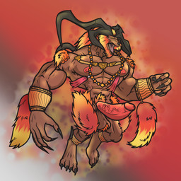 abstract_background ankle_cuffs anthro arm_tuft armor balls beard big_balls big_hands big_penis bracers brown_body claws cuff_(restraint) digitigrade erection facial_hair floating genitals horn huge_penis humanoid_genitalia humanoid_penis jewelry leg_tuft long_arms looking_aside male manly muscular muscular_anthro muscular_male necklace open_mouth pecs penis restraints shoulder_tuft solo thick_penis thigh_tuft tuft vein veiny_penis zsombor final_fantasy square_enix ifrit_(final_fantasy) ifrit_(final_fantasy_x) aeon_(final_fantasy) demon monster monstrous_demon 1:1 absurd_res hi_res