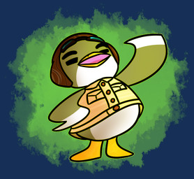 anthro aviator_cap aviator_goggles beak black_eyebrows bottomless bottomless_anthro bottomless_male brown_clothing brown_hat brown_headwear button_(fastener) clothed clothed_anthro clothed_male clothing eyebrows eyes_closed feathers featureless_crotch featureless_feet feet flippers green_background green_body green_feathers hand_on_hip hand_on_own_hip hat headgear headwear male male_anthro multicolored_body multicolored_feathers open_beak open_mouth orange_feet pink_tongue pockets simple_background solo tan_clothing tan_topwear tan_vest tongue topwear two_tone_body two_tone_feathers vest white_body white_feathers yellow_beak cookieboy011 animal_crossing nintendo boomer_(animal_crossing) avian bird penguin 2018 alpha_channel colored digital_drawing_(artwork) digital_media_(artwork) english_description full-length_portrait portrait shaded