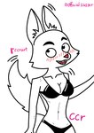 anthro bra breasts butt clothing eyebrow_piercing facial_piercing female male male/female panties piercing solo underwear ccr_graph dreamworks the_bad_guys diane_foxington canid canine fox mammal absurd_res hi_res