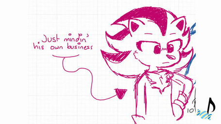 anthro blush blush_lines cellphone chest_tuft clothing directional_arrow duo earbuds ears_up electronics fluffy fluffy_chest gloves hand_on_hip handwear head_spikes headphones listening_to_music logo looking_away male phone simple_background smartphone spikes spikes_(anatomy) text tuft hopefulsparks duck_duck_goose sega sonic_the_hedgehog_(series) shadow_the_hedgehog sonic_the_hedgehog eulipotyphlan hedgehog mammal 16:9 animated artist_logo english_text meme monochrome short_playtime signature sketch sound video widescreen