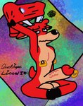 annoyed anthro antlers balls big_balls big_penis clothing emote genital_piercing genitals horn male nipple_piercing nipples penis penis_piercing piercing slim solo throbbing throbbing_penis torn_clothing vein veiny_penis ducktape_lizard_inc cain_(superiorfoxdafox) cervine deer mammal animated hi_res short_playtime