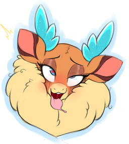 ahegao antlers blue_antlers blue_eyes bodily_fluids crying female feral fluffy fluffy_chest fur head_tuft heart_eyes heart_symbol horn looking_pleasured mind_break multicolored_body multicolored_fur open_mouth pink_tongue saliva saliva_string simple_background solo suggestive tan_body tan_fur tears tears_of_pleasure tongue tongue_out tuft two_tone_body two_tone_fur white_background yellow_body yellow_fur aer0_zer0 them's_fightin'_herds velvet_reindeer_(tfh) deer mammal new_world_deer reindeer 2023 bust_portrait digital_media_(artwork) hi_res portrait story_at_source