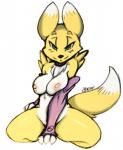 anthro areola auto_censor avante92 big_breasts blue_eyes breast_squish breasts chest_tuft digimon female fur gloves mane markings nipples nude renamon spread_legs spreading tuft
Rating: Questionable
Score: 13
User: ippiki_ookami
Date: March 09, 2014