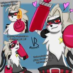 4_fingers anthro badge belt bite biting_lip blush bottomwear chest_tuft clothed clothing cybernetic_arm cybernetic_limb cybernetics female finger_heart fingers flaming_heart flirting fur grey_body grey_fur heart_symbol kabedon looking_at_viewer machine mask mechanical_arm pants pants_only red_eyes simple_background solo star star_badge talking_to_viewer text topless tuft white_body white_fur vanilla_road bandai_namco digimon digimon_beatbreak cyborg digimon_(species) mammal wolvermon 1:1 2025 absurd_res english_text hi_res