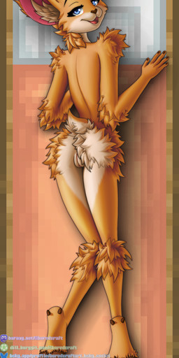 adolescent anthro bed biped butt female female_anthro fluffy furniture genitals hooves looking_at_viewer nude nude_anthro nude_female pose rear_view smile solo text unguligrade vulva young young_anthro young_female boredcraft microsoft minecraft mojang xbox_game_studios katy_(piporete) deer mammal absurd_res artist_name digital_drawing_(artwork) digital_media_(artwork) english_text full-length_portrait hi_res portrait shaded soft_shading url