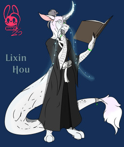 bracelet clothed clothing fantasy glowing glowing_eyes hair jewelry paint_brush_tail pink_hair robe slim sparkles tall whiskers white_body succubusbnny mythology dragon eastern_dragon kirin mythological_creature mythological_scalie scalie absurd_res alpha_channel hi_res