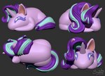 buns chibi female feral hair hair_bun multiple_angles smile solo sunny_way friendship_is_magic hasbro my_little_pony starlight_glimmer_(mlp) equid equine horse mammal pony unicron 3d_(artwork) digital_media_(artwork) zbrush_(artwork)