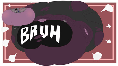 air_inflation alternative_fashion annoyed anthro belly belly_expansion big_belly big_breasts big_butt big_cheeks black_bottomwear black_clothing black_highlights black_jeans black_pants black_shirt black_topwear blue_eyes body_inflation bone border bottomwear breast_expansion breasts butt butt_expansion cheek_expansion close-up clothing cross-popping_vein denim denim_bottomwear denim_clothing expansion eyelashes female floating goth grey_body grey_ears grey_hair hair highlights_(coloring) huge_belly huge_breasts huge_butt huge_cheeks hyper hyper_belly hyper_breasts hyper_butt hyper_cheeks hyper_inflation immobile inflation jeans jewelry multicolored_body necklace pants pink_body puffed_cheeks purple_body purple_nose red_background shirt simple_background skull skull_accessory skull_necklace text text_on_clothing text_on_shirt text_on_topwear three-quarter_view tight_clothing topwear torn_bottomwear torn_clothing torn_jeans torn_pants torn_shirt torn_topwear white_border adansin nintendo pokemon rochelle_(reathe) generation_8_pokemon lagomorph leporid mammal pokemon_(species) rabbit raboot 16:9 2025 4k absurd_res colored digital_media_(artwork) flat_colors hi_res widescreen