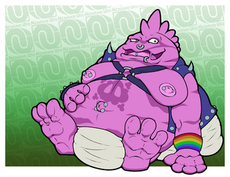 areola barbell_piercing belly chest_harness clean_diaper clothed clothing cuff_bracelet cuffs_(clothing) diaper facial_piercing feet harness harness_ring leather leather_clothing leather_topwear leather_vest lip_piercing lip_ring looking_at_viewer male mohawk moobs multiple_piercings navel navel_piercing nipple_dip nipple_piercing nipples nose_piercing nose_ring noseless obese obese_humanoid obese_male overweight overweight_humanoid overweight_male piercing pink_body plantigrade ring_piercing septum_piercing septum_ring sitting sitting_on_ground slime smile smiling_at_viewer solo tear_trough tongue tongue_piercing topwear vest wearing_diaper white_diaper nenanauso nintendo pokemon generation_1_pokemon goo_creature goo_humanoid humanoid muk pokemon_(species)