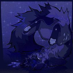 4_toes ambiguous_gender blood blood_on_face blood_puddle bodily_fluids cheek_tuft chest_tuft colored_blood connected_pawpads cosmic_background countershading digitigrade facial_tuft feet feral fluffy fluffy_tail fur hair heel_pad hindpaw legs_above_head nosebleed pawpads paws purple_blood purple_body purple_fur scar self-harm_scars shoulder_stand solo spiral spiral_eyes star starry_background tail toes tuft unconscious unusual_blood unusual_bodily_fluids vinqock jj_(vinqou) domestic_cat felid feline felis mammal 1:1 digital_media_(artwork)