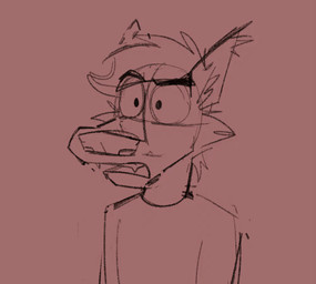 animated_gif anthro biped black_eyebrows black_eyes blinking cheek_tuft clothing confusion ear_tuft eyebrows facial_tuft fangs floating_eyebrows hair male narrowed_eyes open_mouth pink_background raised_eyebrow reanimated sharp_teeth shirt simple_background solo squint teeth toony topwear tuft domidark eight_crazy_nights domi_(domidark) canid canine canis mammal wolf 2024 2d_animation animated digital_drawing_(artwork) digital_media_(artwork) frame_by_frame reaction_image short_playtime sketch