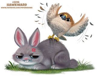 ambiguous_gender angry annoyed black_eyes brown_body brown_feathers buckteeth chibi claws cross-popping_vein duo feathered_wings feathers feral fur grass grey_body grey_fur humor plant pun simple_background teeth text vein visual_pun whiskers white_background white_body white_feathers white_fur wings yellow_body yellow_feathers piper_thibodeau accipitrid accipitriform avian bird lagomorph leporid mammal rabbit digital_media_(artwork) digital_painting_(artwork) painting_(artwork) url